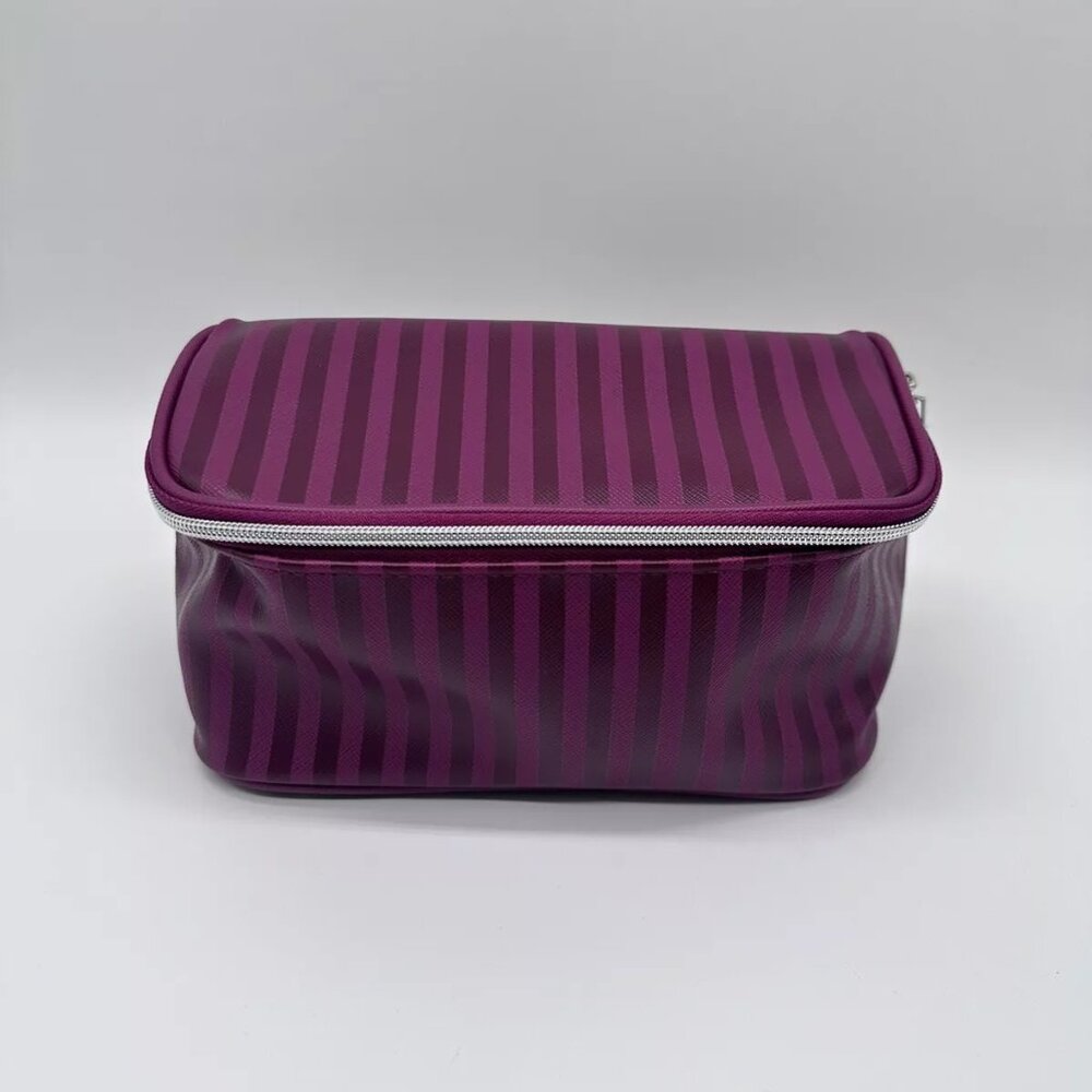 NEW LANCOME Faux Leather Case Makeup Cosmetic Bag Pink